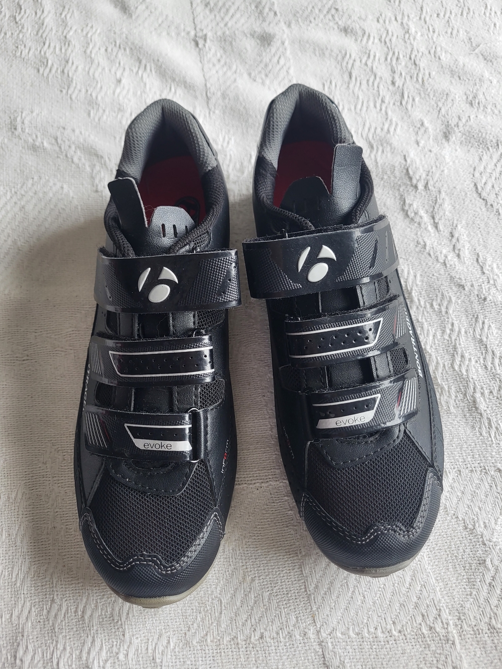 Evoke Men’s Black Athletic Cycling Shoes with Triple Strap Closure